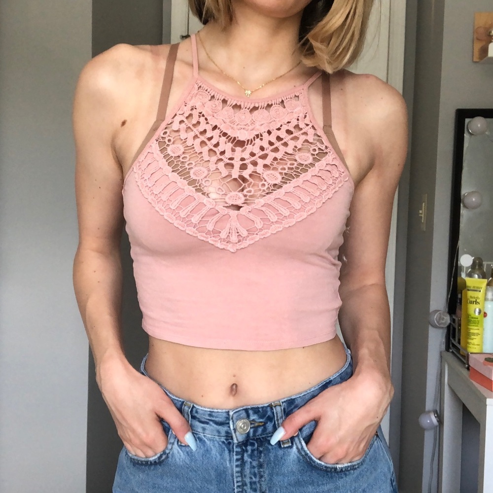 Light pink crop top